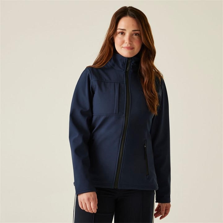 Regatta Women's Navy Seal Grey Octagon Ii Softshell Jacket in Size 22, Sports Direct