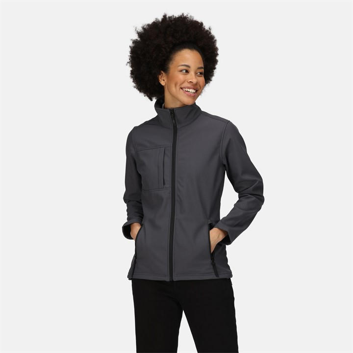 Regatta Women's Black Octagon Ii Softshell Jacket in Size 16, Sports Direct