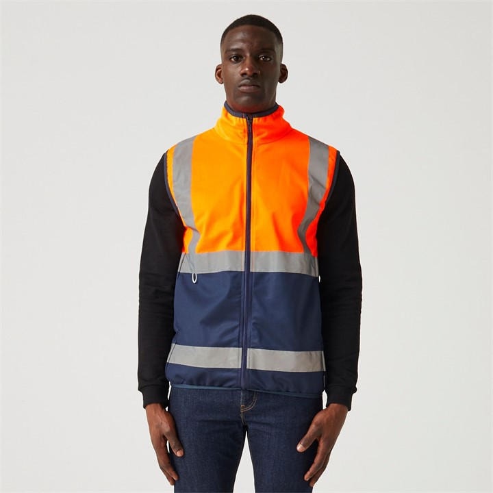 Regatta Men's Orange Pro Hi-Vis Full Zip Gilet in Size 2XL, Sports Direct