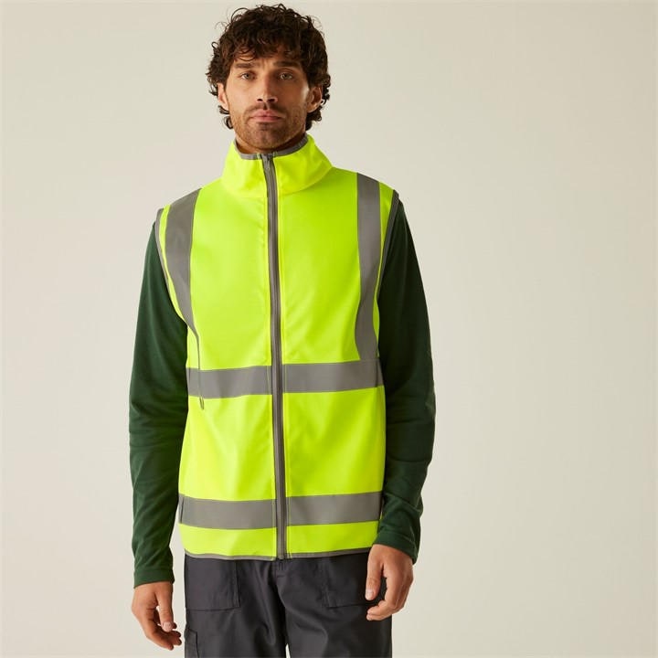 Regatta Men's Yellow Pro Hi-Vis Full Zip Gilet in Size 2XL, Sports Direct