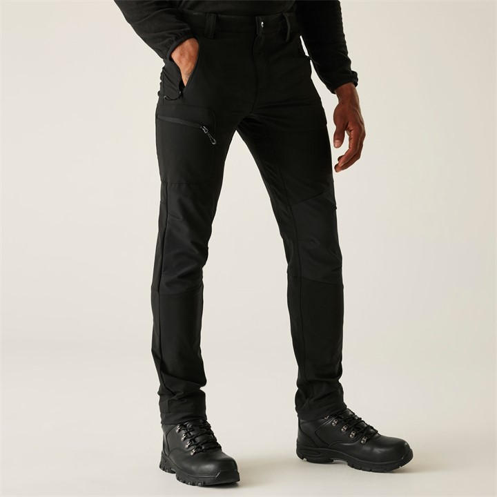 Regatta Men's Black Prolite Softshell Stretch Trousers in Size 36 R, Sports Direct