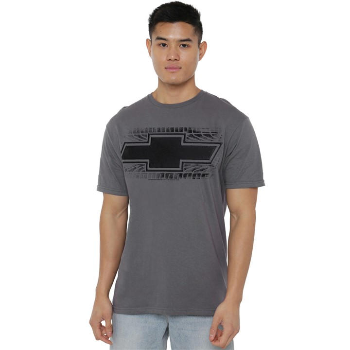 Men's Grey Other Chevrolet Bowtie Burnout T Shirt Charcoal in Size 3XL, Sports Direct