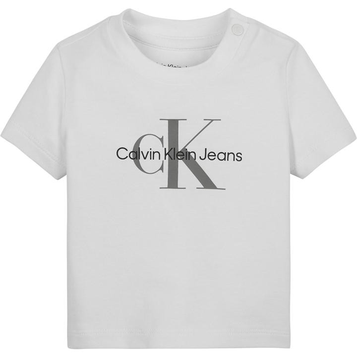 Calvin Klein Jeans  Kids White ' Monogram Short-Sleeve Regular Fit T-Shirt, Sports Direct