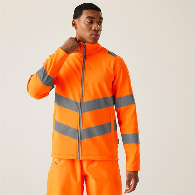 Regatta | Mens Hi-Vis Pro Contract Ablaze 2 Layer Softshell | Hi