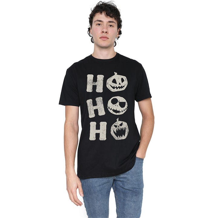 Disney Men's Black Nightmare Before Christmas Ho Ho Ho Jack T-Shirt in Size XL, Sports Direct