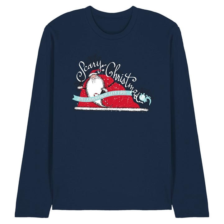 Disney Men's Blue Nightmare Before Christmas Scary Christmas Long Sl in Size 2XL, Sports Direct