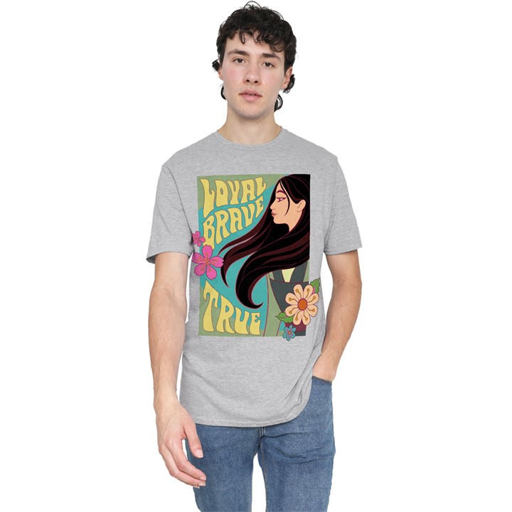Disney Men's Grey Mulan Loyal Brave True Profile T-Shirt in Size L, Sports Direct