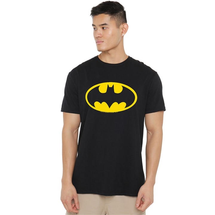 Batman Men's Black Logo Cotton T-Shirt in Size 2XL, Sports Direct