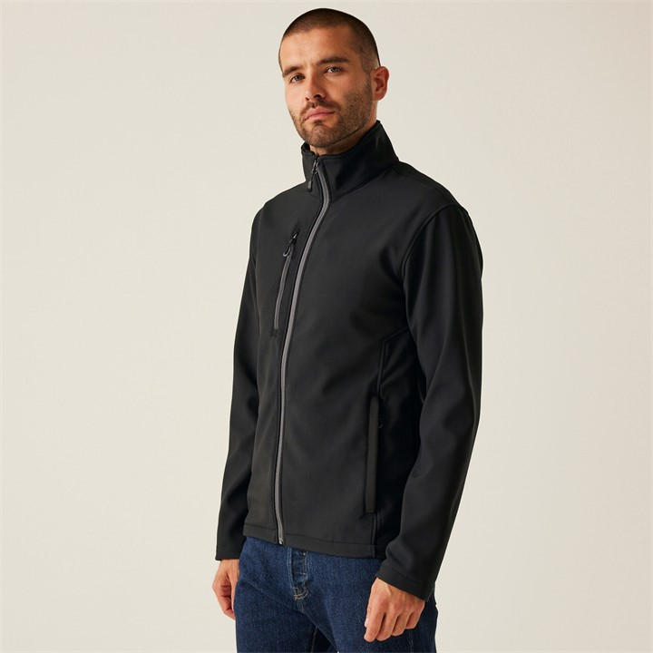 Regatta Men's Black H/M Softshell Jacket in Size 2XL, Sports Direct