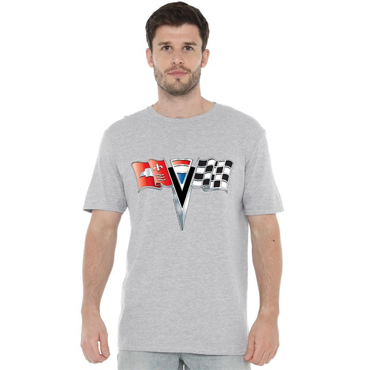 Men' Grey Other Chevrolet 2Nd Gen Vette Nose Emblem T Shirt Athle in Size S, Sports Direct