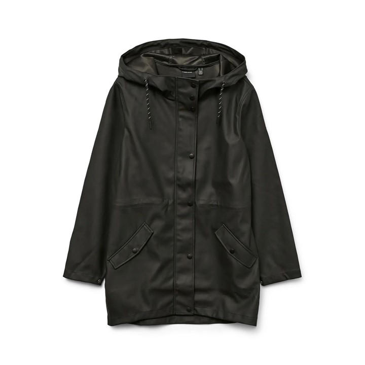 Vero Moda Women's Black Malou Coated Jacket - Size 6