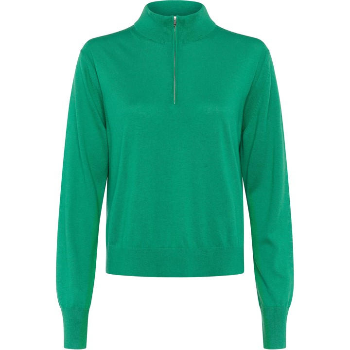 French Connection Women's Green Loxi Half Zipjumper, Sports Direct