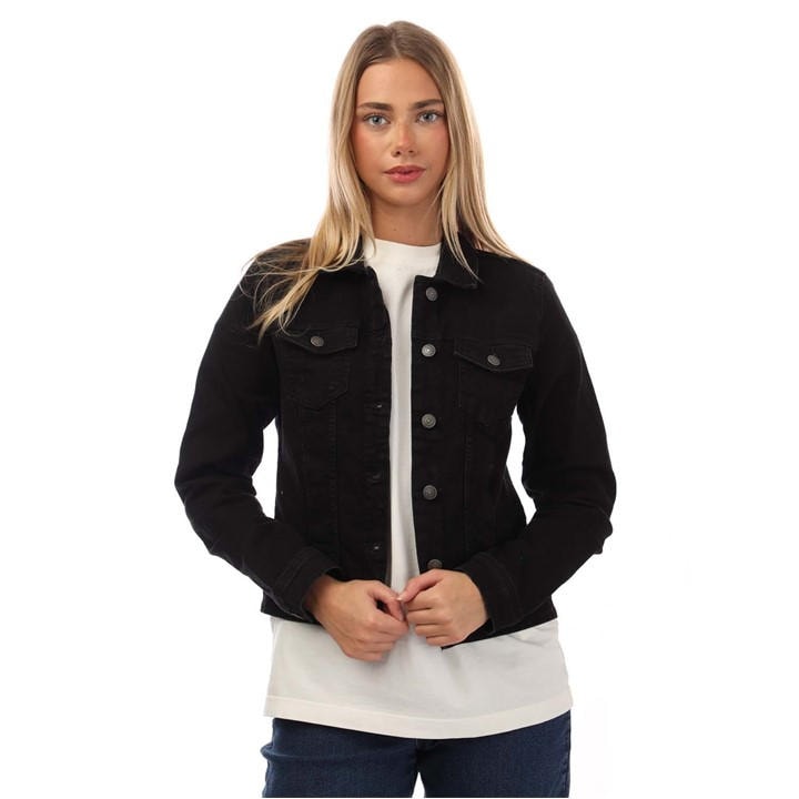 Only Women's Black Wonder Denim Jacket Size 10