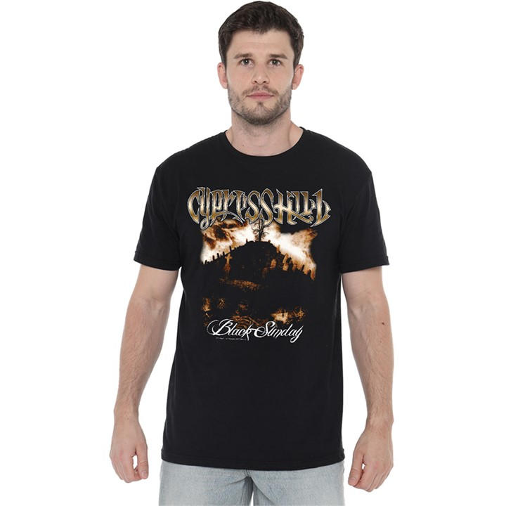 Men's Black Other Cypress Hill - Sunday T-Shirt in Size 4XL, Sports Direct