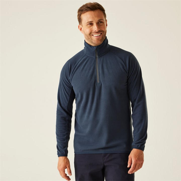 Regatta Men's Navy Seal Grey Navigate Half-Zip Fleece in Size 3XL, Sports Direct