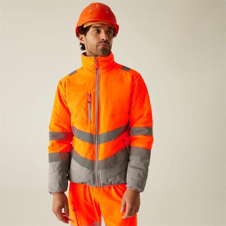 Regatta Men's Orange Hi-Vis 2-Tone Thermal Jacket in Size 3XL, Sports Direct