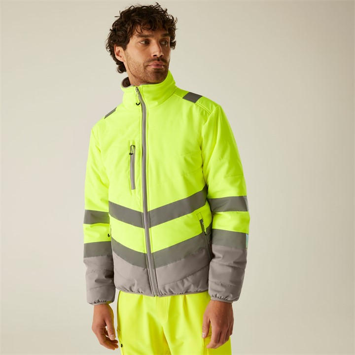 Regatta Men's Yellow Hi-Vis 2-Tone Thermal Jacket in Size L, Sports Direct