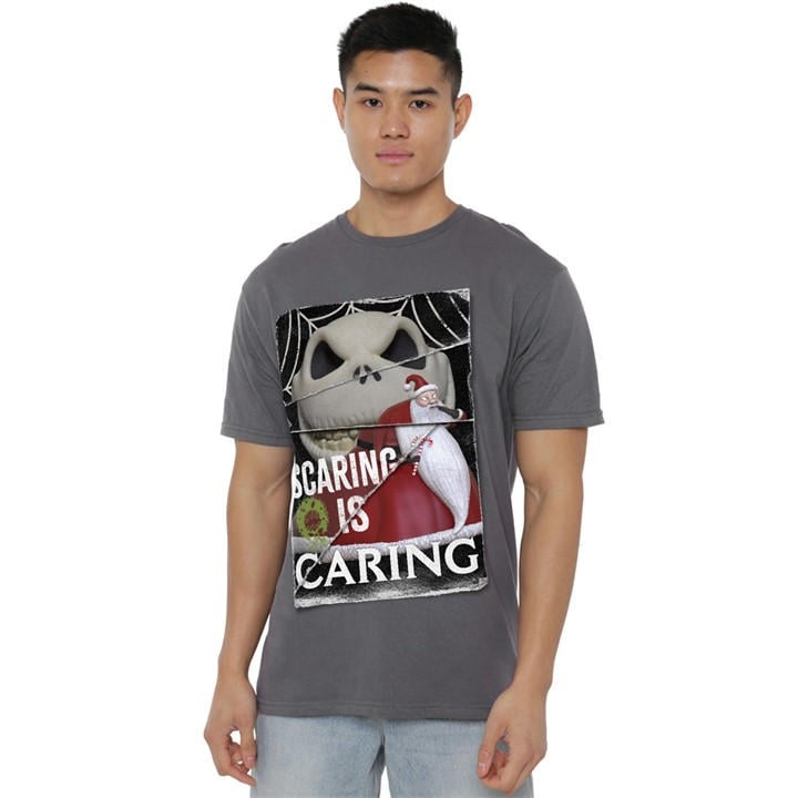 The Nightmare Before Christmas Men's Grey Scaring Is Caring M in Size 2XL, Sports Direct