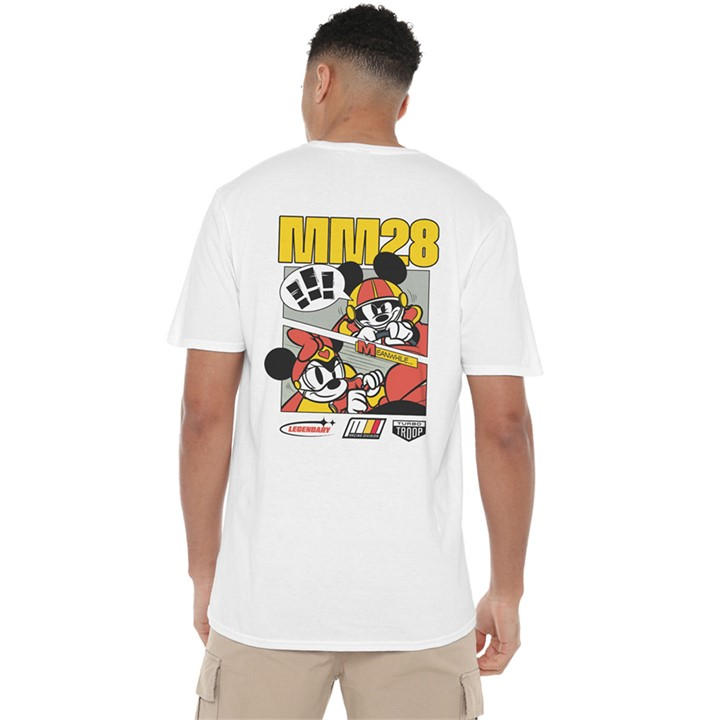 Disney Men's White Mickey Mouse Racing Comic Strip T-Shirt in Size 5XL, Sports Direct