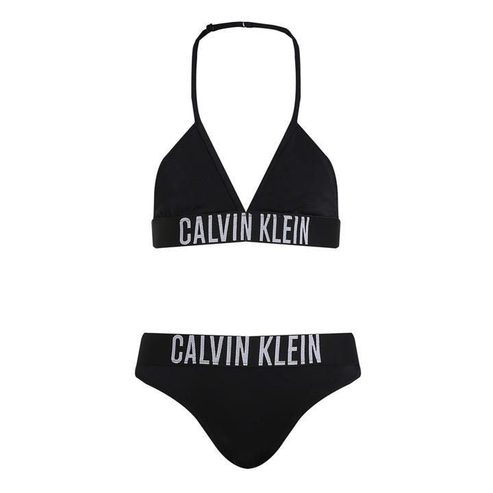 Calvin Klein Jeans Girls Black Kids' Triangle Bikini Set in Size 9 - 10 Years, Sports Direct
