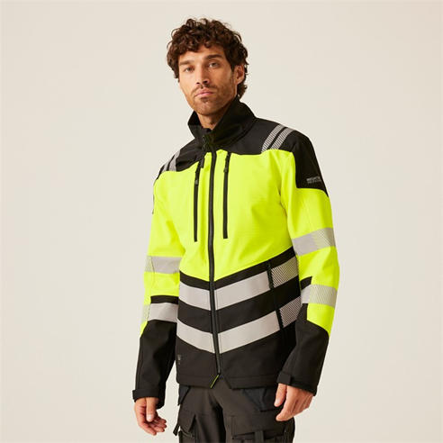Regatta - Mens Hi-Vis X PRO 3 Layer Softshell Jacket - Clas