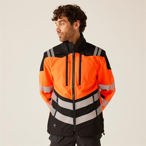 Regatta - Mens Hi-Vis X PRO 3 Layer Softshell Jacket - Clas