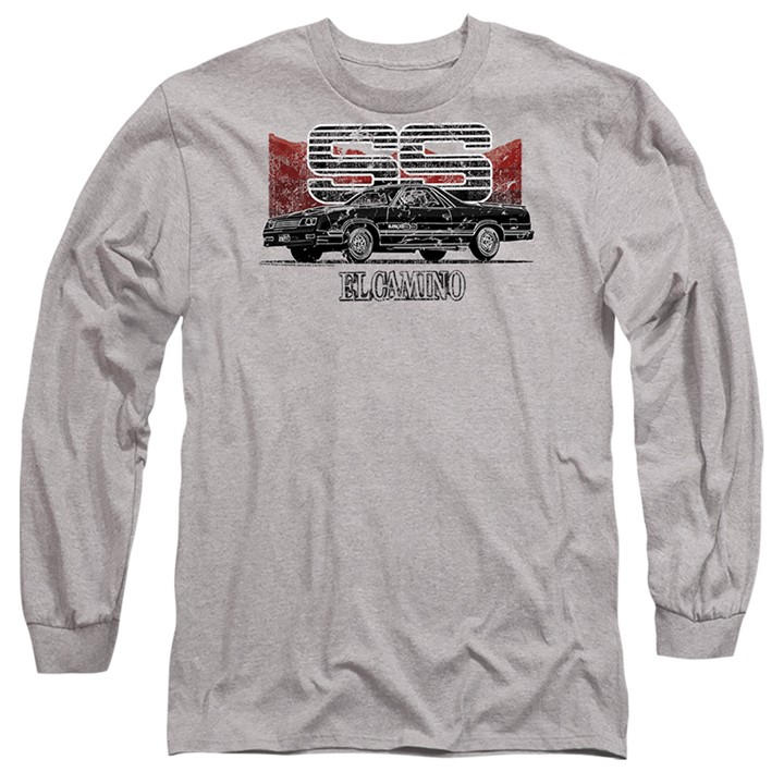 Men's Grey Other Chevrolet El Camino Ss Mountains Long Sleeve T-Shi in Size L, Sports Direct