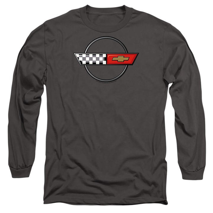 Men' Grey Other Chevrolet 4Th Gen Vette Logo Long Sleeve T-Shirt in Size S, Sports Direct