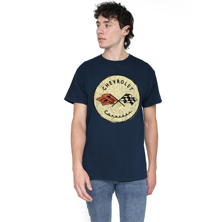 Men's Blue Other Chevrolet Old Vette T Shirt Navy in Size 4XL, Sports Direct