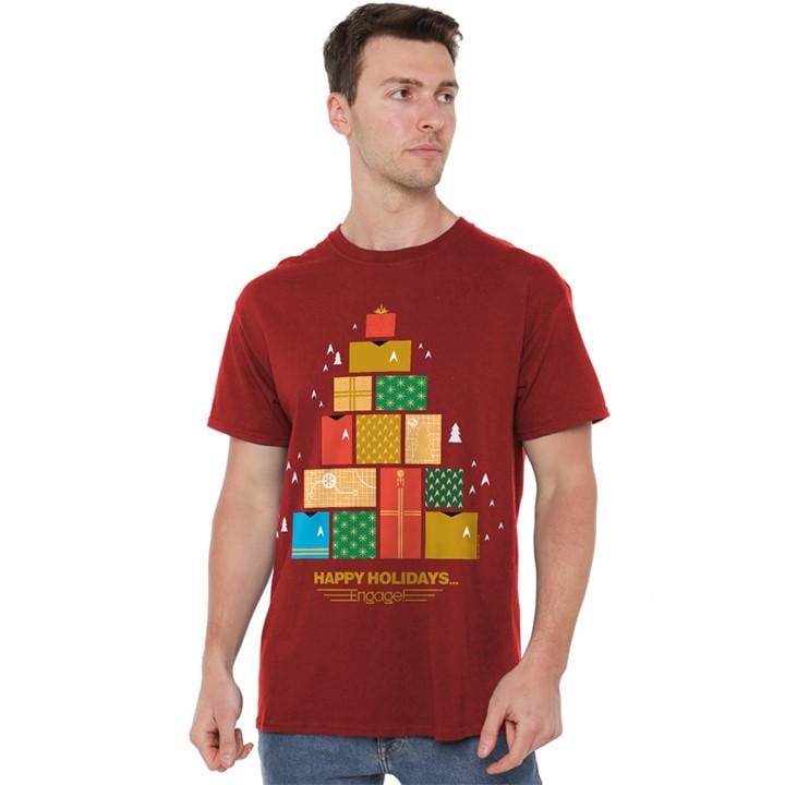 Star Trek Men's Red The Original Series Christmas Happy Holi in Size XL, Sports Direct