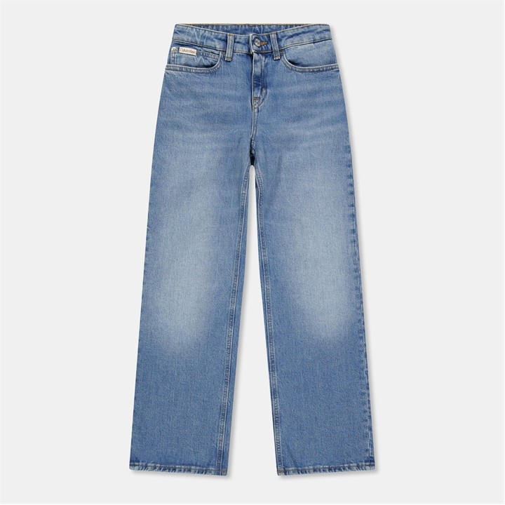 Calvin Klein Jeans Girls Blue Kids' Wide Leg in Size 11 - 12 Years, Sports Direct