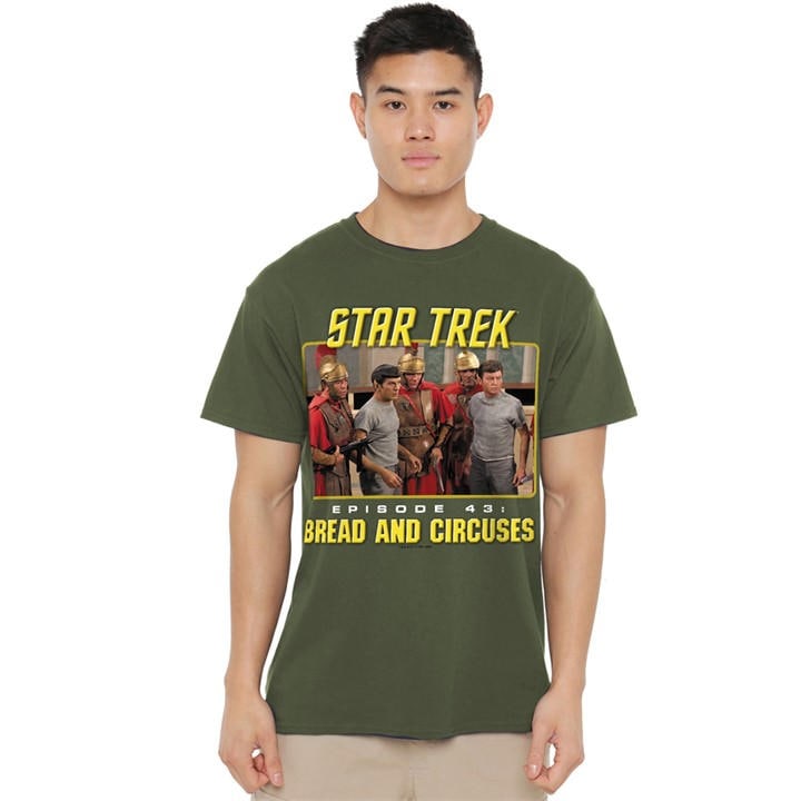 Star Trek Men's Green St Original Episode 43 T Shirt Military in Size 2XL, Sports Direct