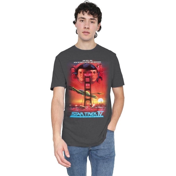 Star Trek Men's Grey The Voyage Home(Movie) T-Shirt Charcoal in Size L, Sports Direct