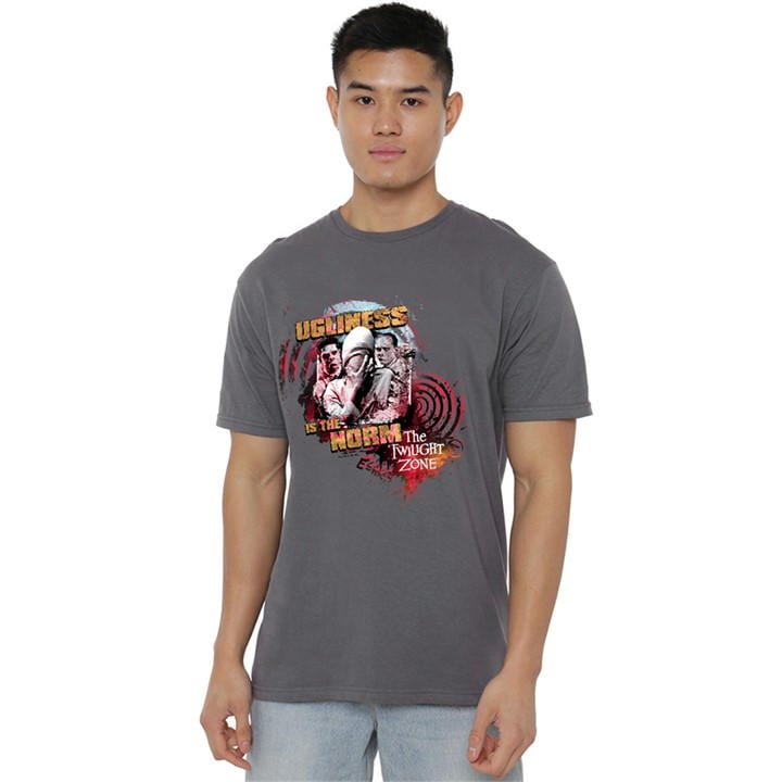 Men' Grey Other Twilight Zone The Norm T Shirt Charcoal in Size S, Sports Direct