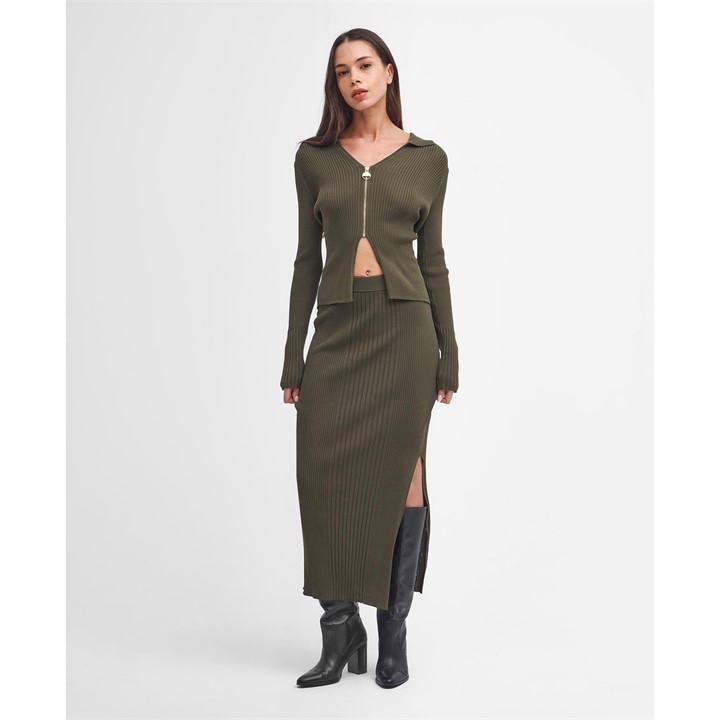 International  Women's  Mondale Knitted Midi Skirt, Football by Barbour  in Size 8, Sports Direct