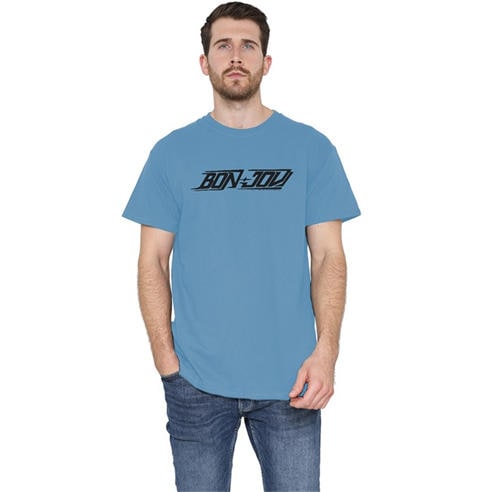 Bon Jovi - Bon Jovi New Logo T Shirt Carolina Blue