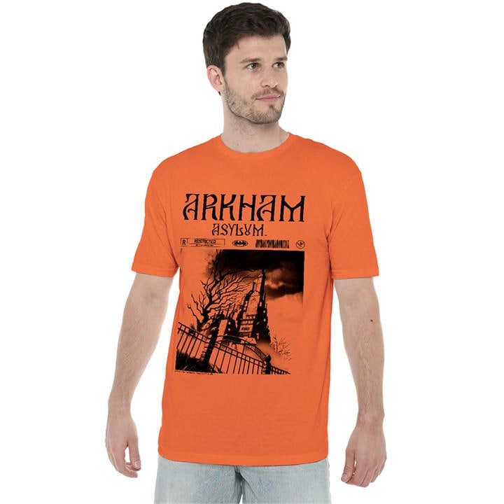 Dc Comics Men's Orange Arkham Asylum T-Shirt in Size 4XL, Sports Direct