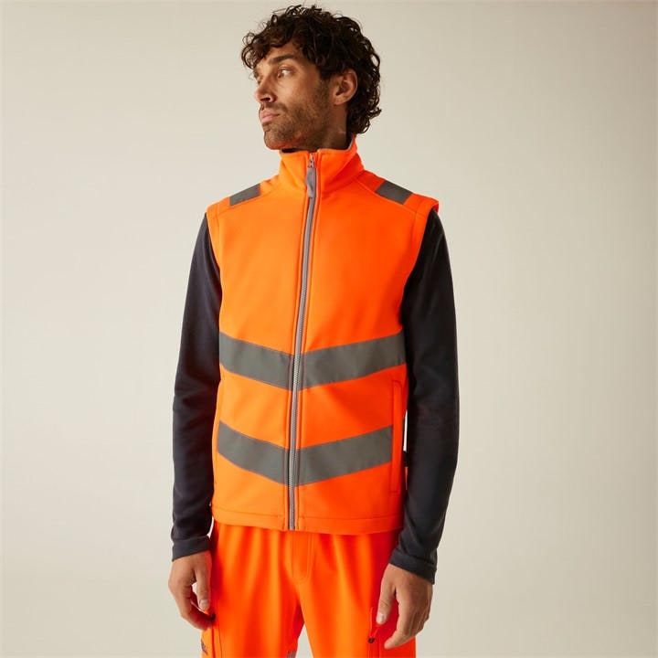 Regatta Men's Orange Hi-Vis Pro Contract Ablaze Softshell Bodywar in Size 3XL, Sports Direct
