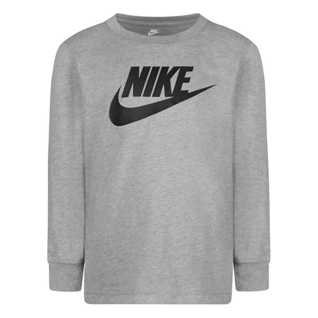 Dark Grey - Nike - Kids' Futura Long Sleeve T-Shirt