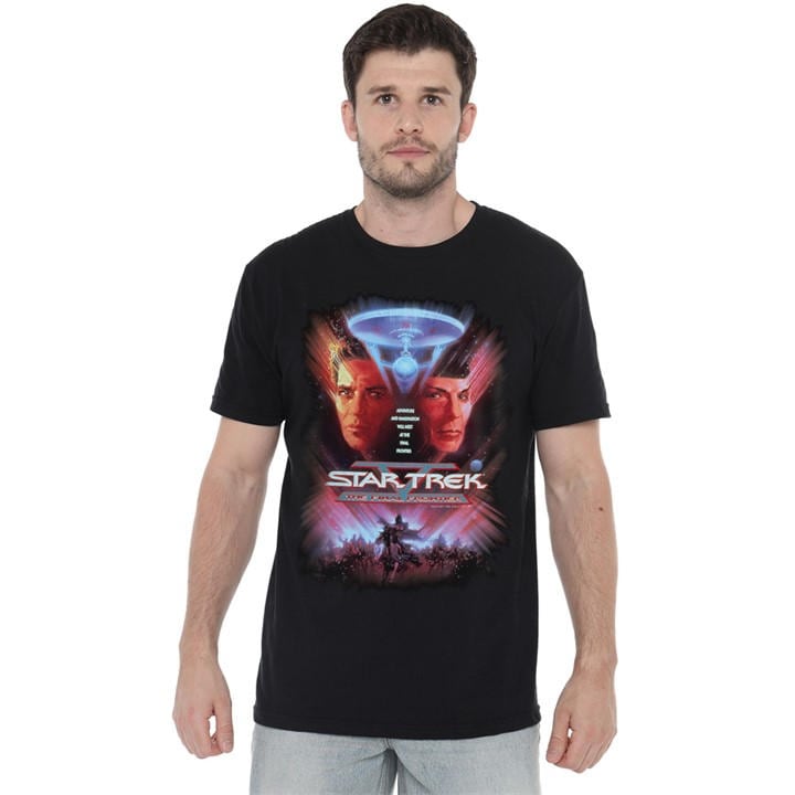 Star Trek Men's Black The Final Frontier(Movie) T Shirt in Size M, Sports Direct