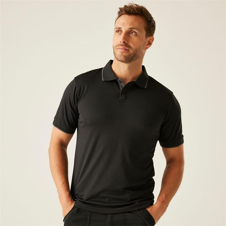 Regatta Men's Black Navigate Short Sleeve Polo Shirt in Size 3XL, Sports Direct