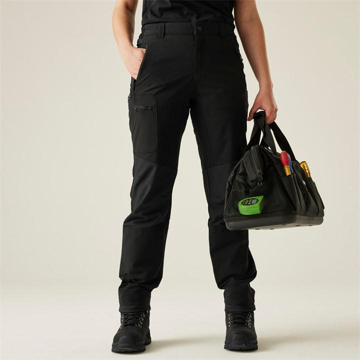 Regatta Women's Black Prolite Stretch Trousers in Size 12 R, Sports Direct