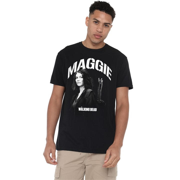 Men's Black Other The Walking Dead Maggie Mono T-Shirt in Size 2XL, Sports Direct