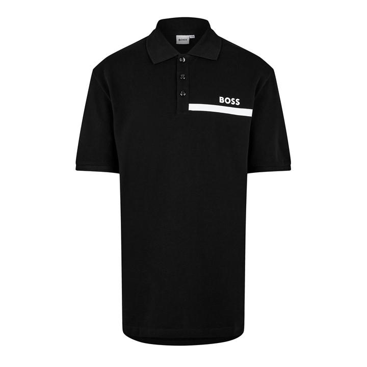 Boss Boys Black Kids Short-Sleeve Polo With Logo Design in Size 5 - 6 Years, Sports Direct