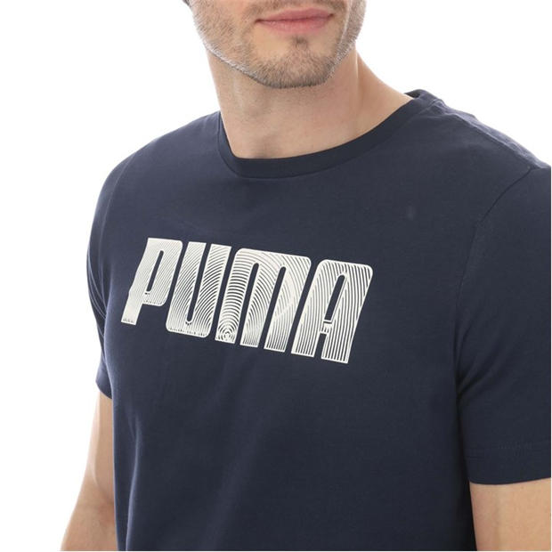 Navy - Puma - Puma Mass Merchants Style Tee T-Shirt Mens