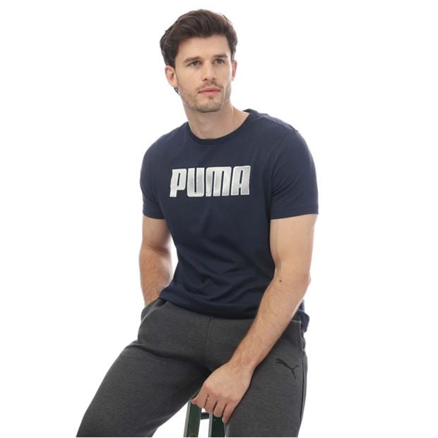 Navy - Puma - Puma Mass Merchants Style Tee T-Shirt Mens