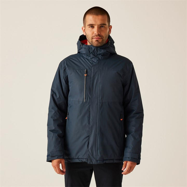 Regatta Men's Navy/Magma Thermogen Powercell 5000 Waterproof Jacket in Size 3XL, Sports Direct