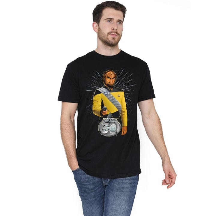 Star Trek Men's Black Worf 30 T Shirt in Size XL, Sports Direct