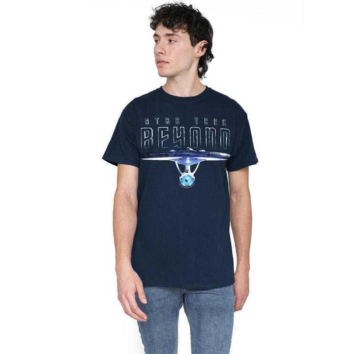 Star Trek Men's Blue Beyond Enterprise Beyond T Shirt Navy in Size 3XL, Sports Direct