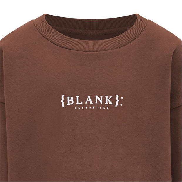 Brown - Blank Essentials - Crewneck Sweat